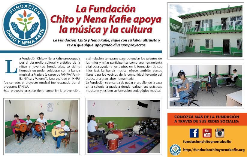 La Fundación Chito y Nena Kafie apoya la música y la cultura